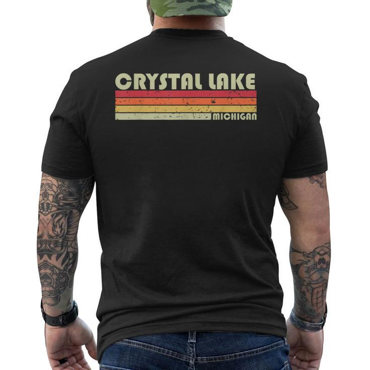 Crystal Lake Michigan Funny Fishing Camping Summer Gift  Mens Back Print T-shirt