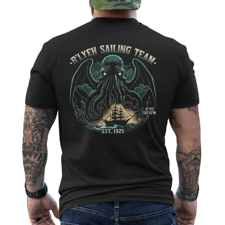 Cthulhu R'lyeh Sailing Team Cosmic Horror Cthulhu Sailing Men's T-shirt Back Print