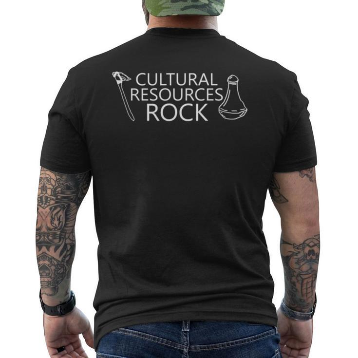 Cultural Resources Rock   Mens Back Print T-shirt