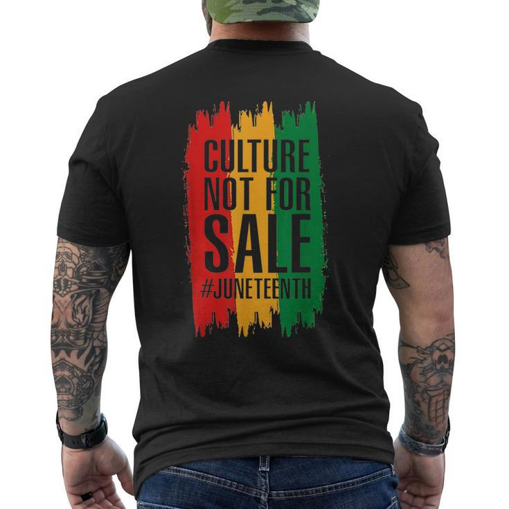 Culture Not For Sale Junenth  Mens Back Print T-shirt