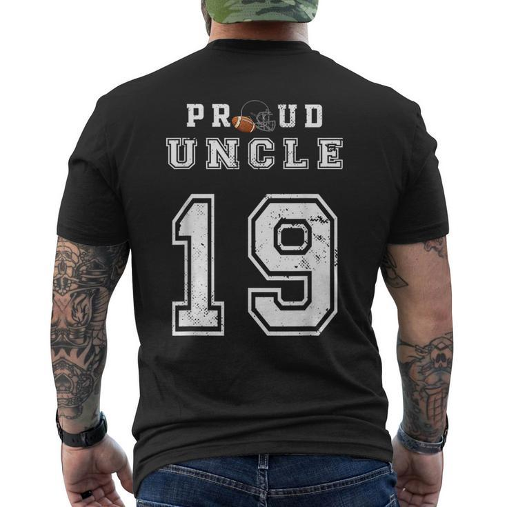 Custom Proud Football Uncle Number 19 Personalized For Men  Mens Back Print T-shirt