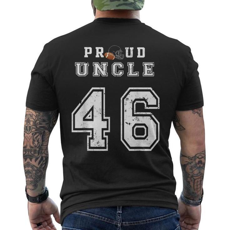 Custom Proud Football Uncle Number 46 Personalized For Men  Mens Back Print T-shirt