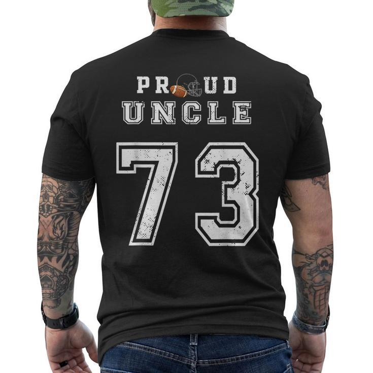 Custom Proud Football Uncle Number 73 Personalized For Men Mens Back Print T-shirt