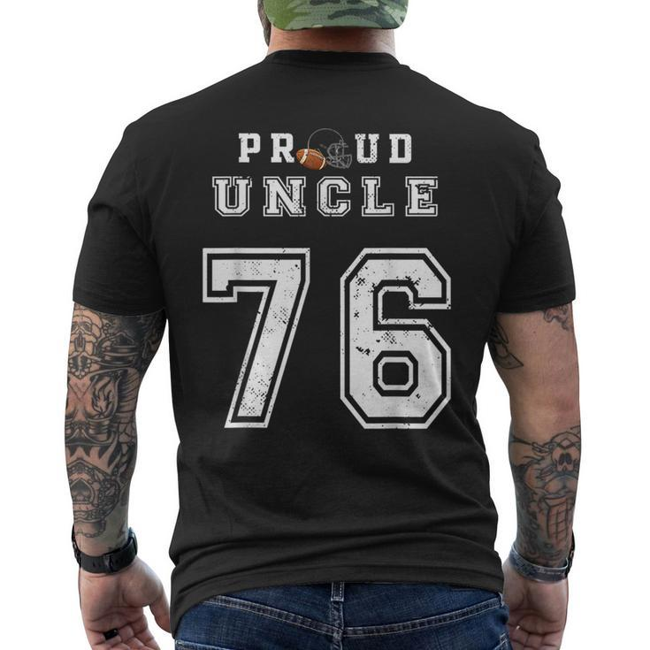 Custom Proud Football Uncle Number 76 Personalized For Men  Mens Back Print T-shirt