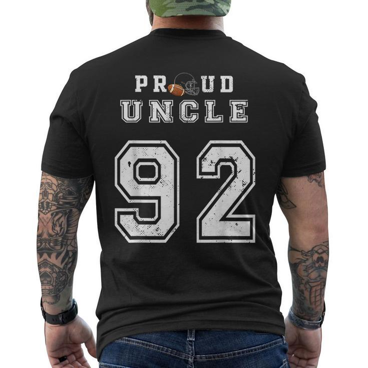 Custom Proud Football Uncle Number 92 Personalized For Men  Mens Back Print T-shirt