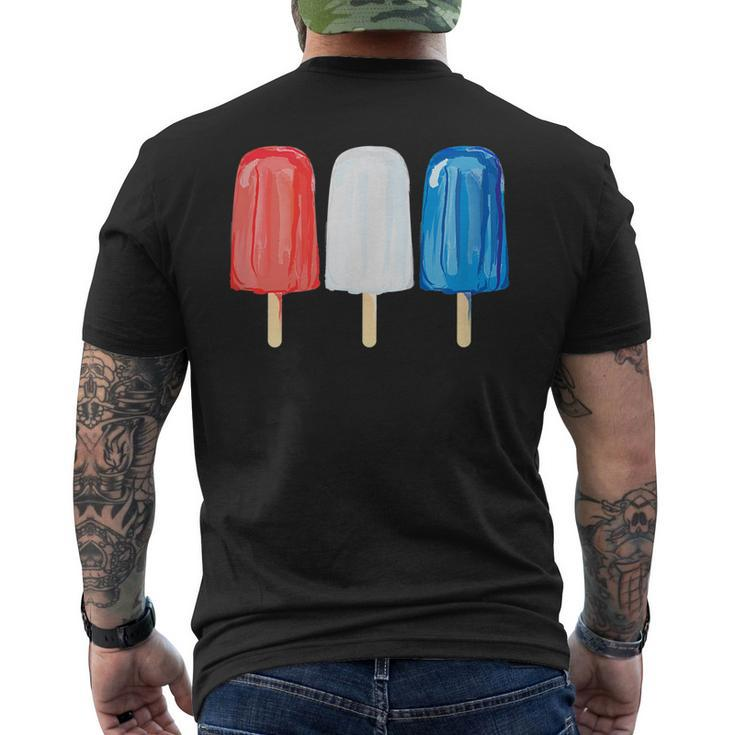 Cute Colorful Summer 4Th Of July Kids Popsicle  Mens Back Print T-shirt