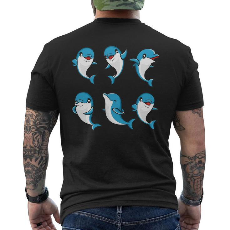 Cute Dolphin Animal Ocean Biologists Dolphin Lover Mens Back Print T-shirt