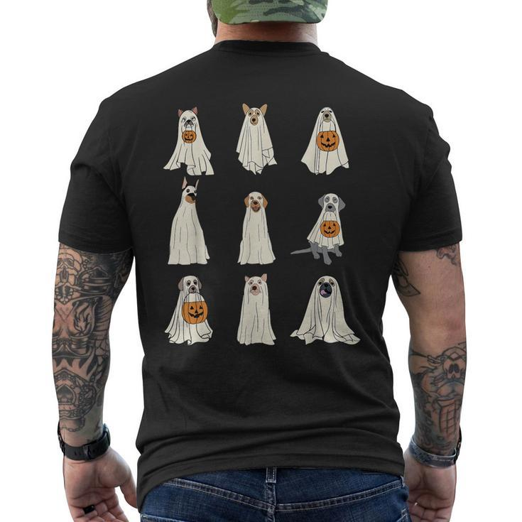 Cute Ghost Dogs Dog Halloween Outfit Costumes Men's T-shirt Back Print