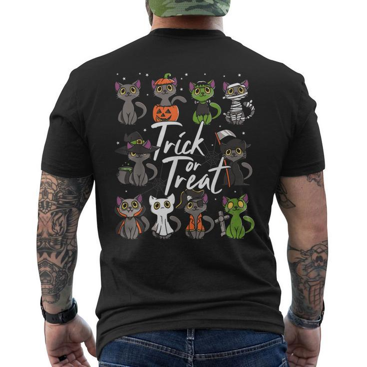 Cute Halloween Cats Trick Or Treat Men's T-shirt Back Print