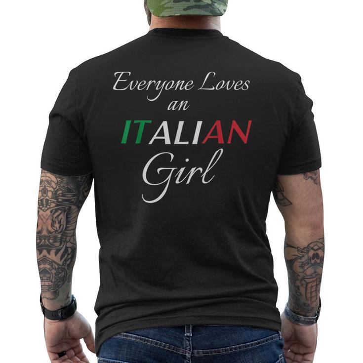 Cute Italian Girl  Everyone Loves Mens Back Print T-shirt