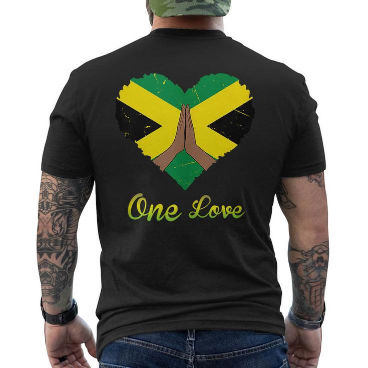 Cute Jamaican One Love Meditation Meditation Funny Gifts Mens Back Print T-shirt
