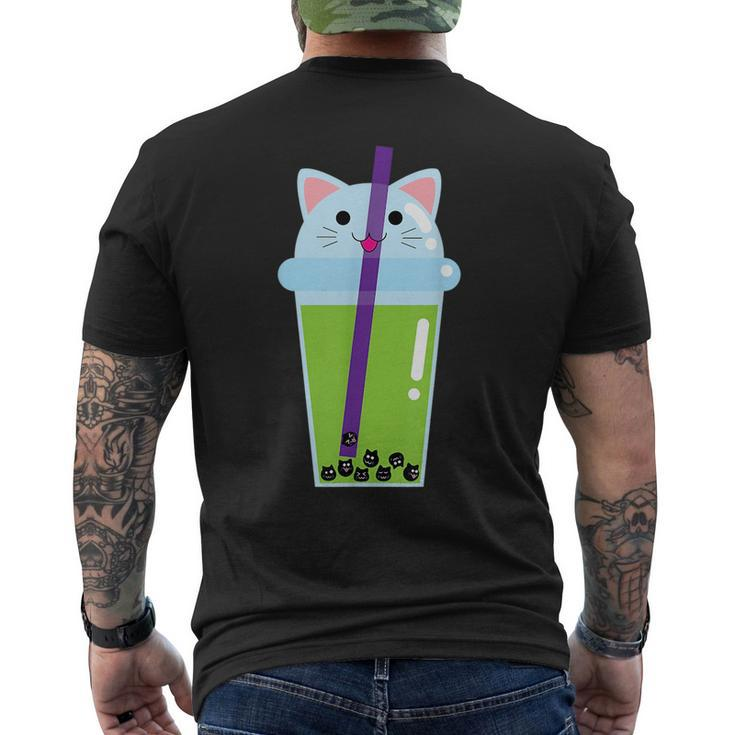 Cute Kawaii Bubble Tea Boba Milk Tea Cat Lover Gift Kit-Tea  Gifts For Cat Lover Funny Gifts Mens Back Print T-shirt