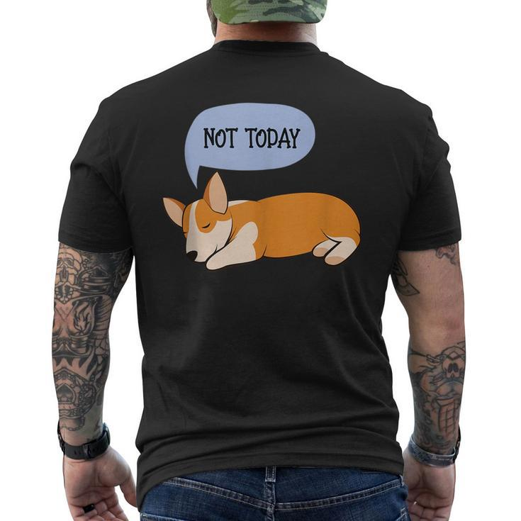 Cute Kawaii Sleeping Corgi Dog  For Dog Lovers  Mens Back Print T-shirt