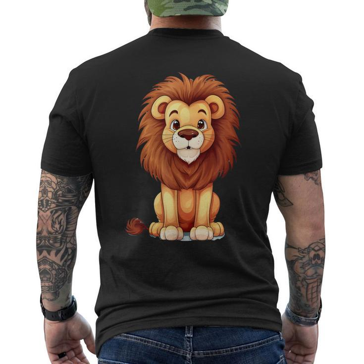 Cute Lion For A Lions Lovers And Lions Fans Men's T-shirt Back Print