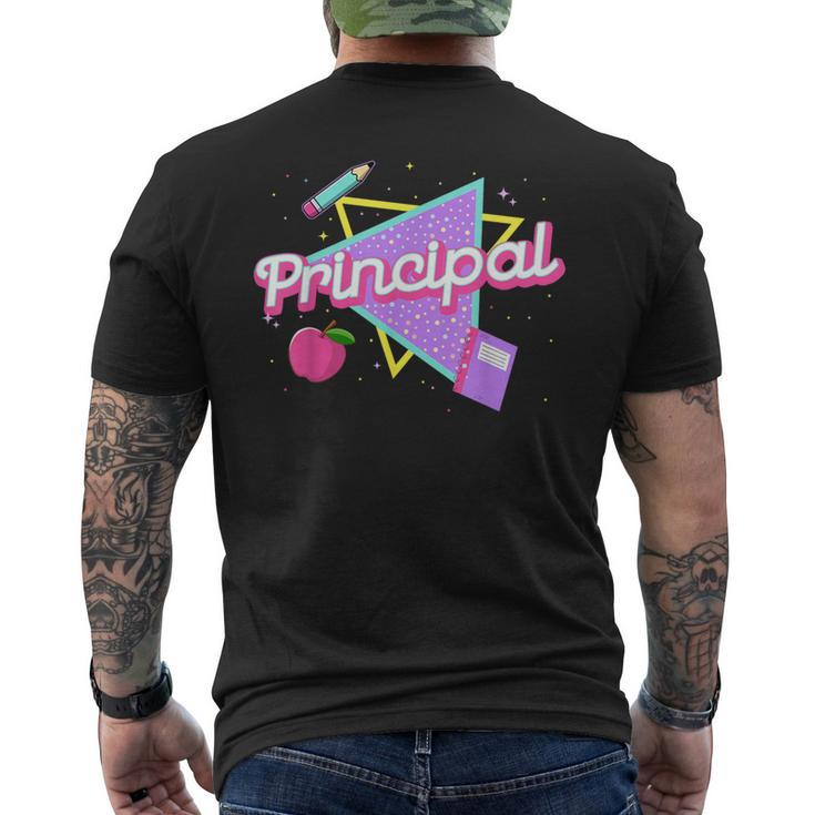 Cute Principal Retro 80'S 90'S Style Principal Men's T-shirt Back Print