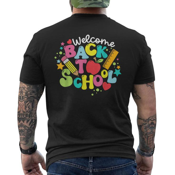 Cute Welcome Back To School Class Teaching Student Education  Mens Back Print T-shirt
