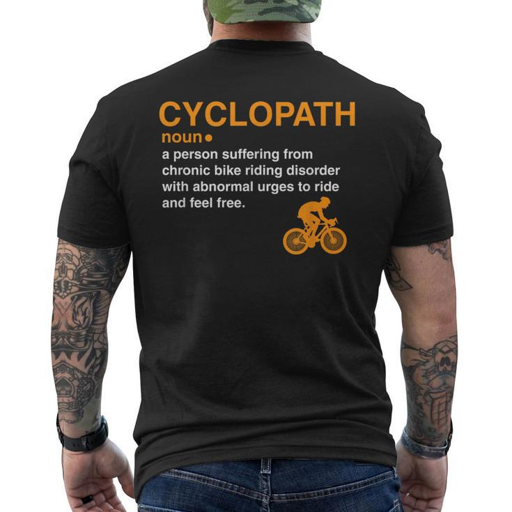 Cyclopath Dictionary Definition Cyclist Bike Riders Men's T-shirt Back Print
