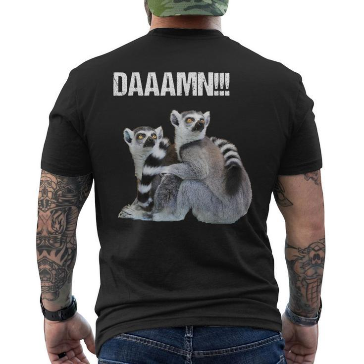 Daaamn Fucking Hilarious Cute Lemur Monkey Men's T-shirt Back Print