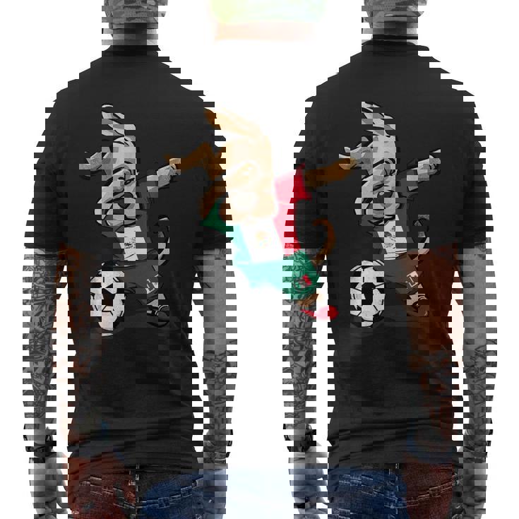 Dabbing Dog Mexico Soccer Fans Jersey Mexican Football Lover Men's T-shirt Back Print