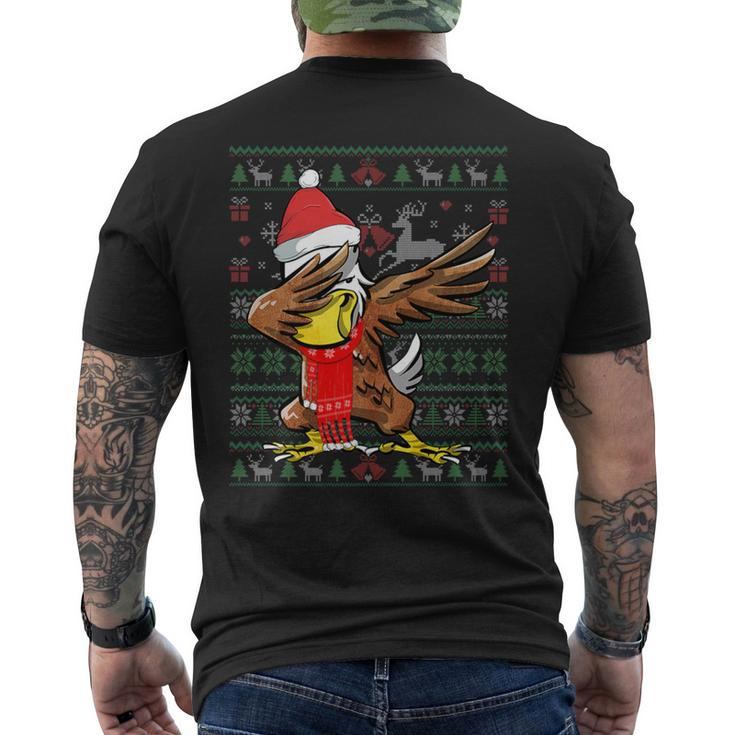 Dabbing Eagle Ugly Christmas Sweater Xmas Party Costume Men's T-shirt Back Print