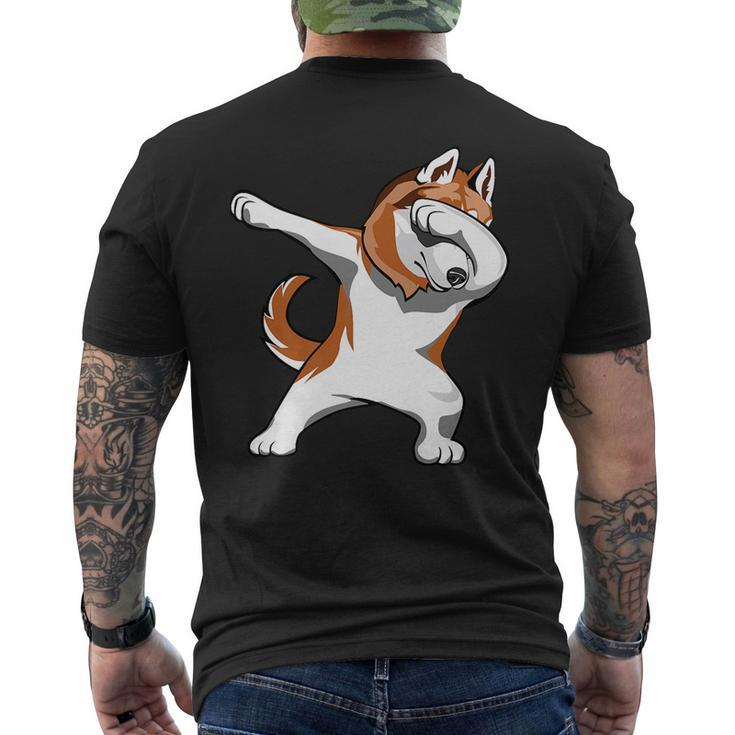 Dabbing Husky Huskies Dogs Pups Funny Mens Back Print T-shirt