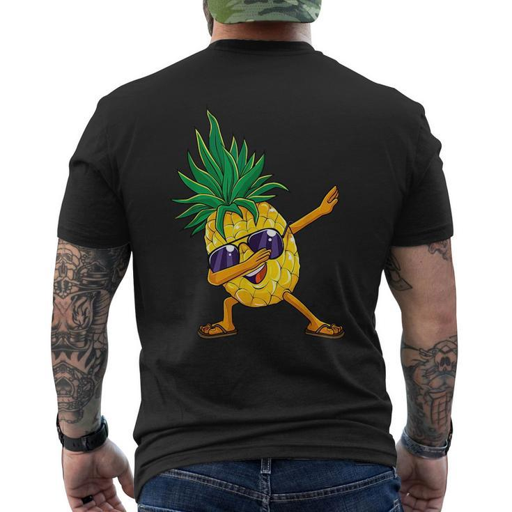 Dabbing Pineapple Hawaii Dab Dance Hawaiian Kids  Mens Back Print T-shirt
