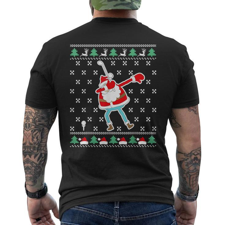 Dabbing Santa Golf Ugly Christmas Sweater Men's T-shirt Back Print