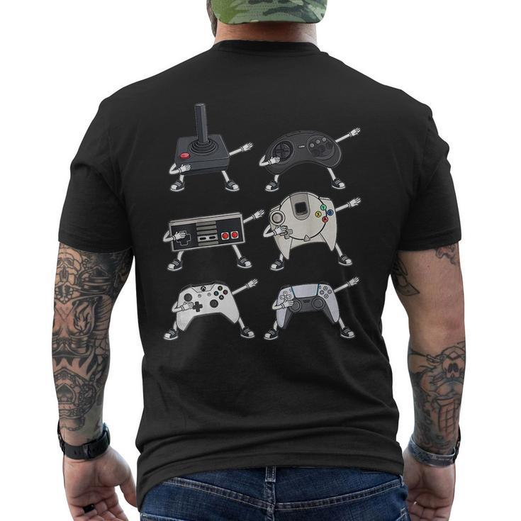 Dabbing Video Game Controllers Funny Gamer Dab  Mens Back Print T-shirt