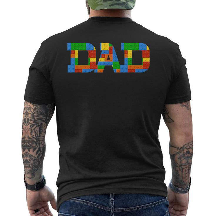 Dad Brick Builder Funny Blocks Master Builder Awesome Cute  Mens Back Print T-shirt