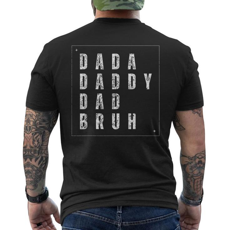 Men Dad Dada Daddy Bruh Fathers Day Vintage Men's Back Print T-shirt