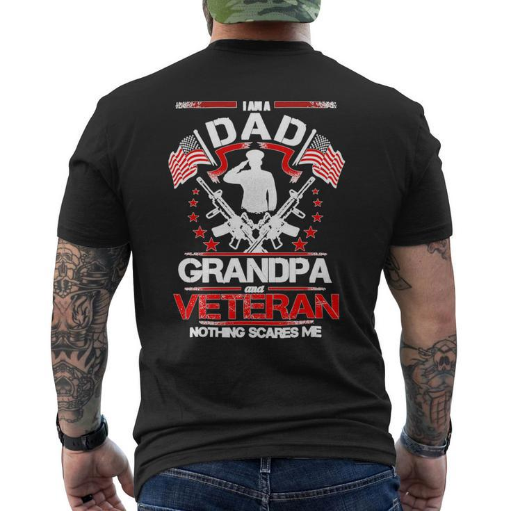 Dad Grandpa Veteran Nothing Scares Me Men Husband 103 Mens Back Print T-shirt