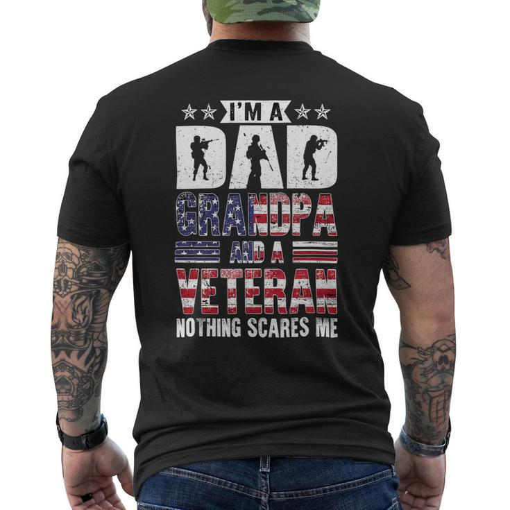 Dad Grandpa Veteran Nothing Scares Veteran Day 132 Mens Back Print T-shirt