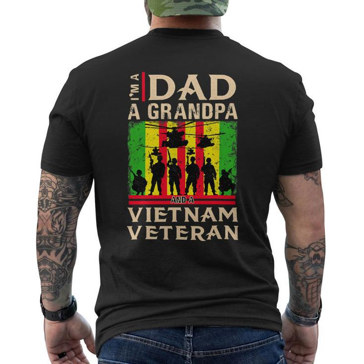 Dad Grandpa Vietnam Veteran Shirts Veteran Fathers Day 230 Mens Back Print T-shirt
