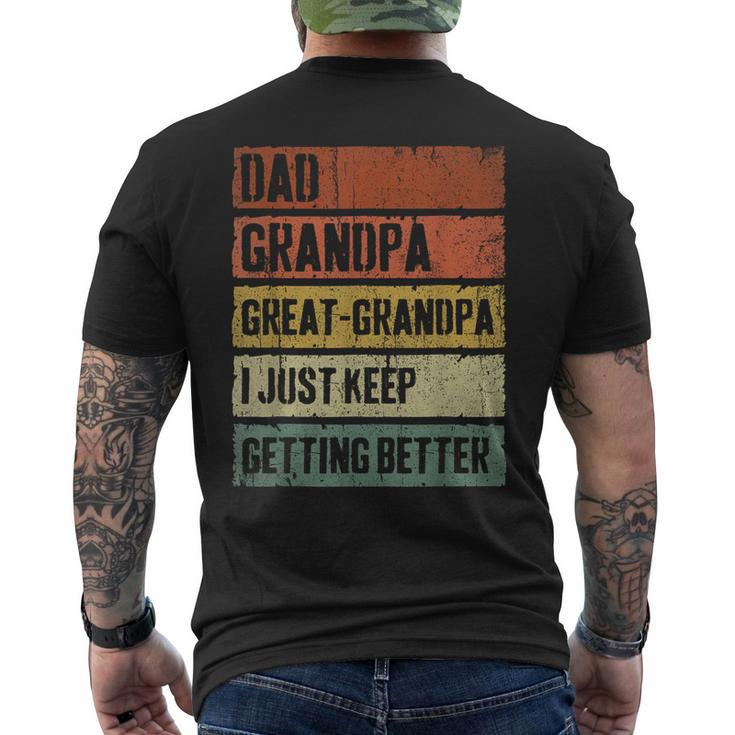 Dad Granpa Great Grandpa For Fathers Day Funny  Mens Back Print T-shirt
