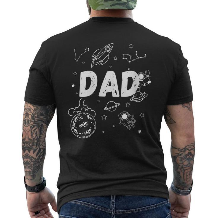 Dad Outer Space Daddy Planet Birthday Fathers Day For Women Men's Back Print T-shirt