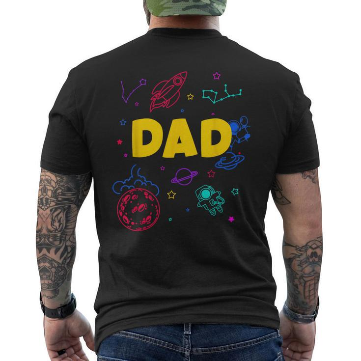Dad Outer Space Daddy Planet Birthday Fathers For Women Men's Back Print T-shirt