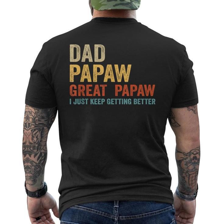 Dad Papaw Great Papaw Dad Grandpa Men's T-shirt Back Print