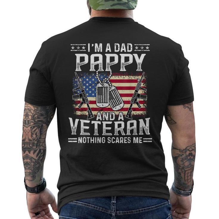 Dad Pappy And A Veteran Fathers Day Men's Back Print T-shirt