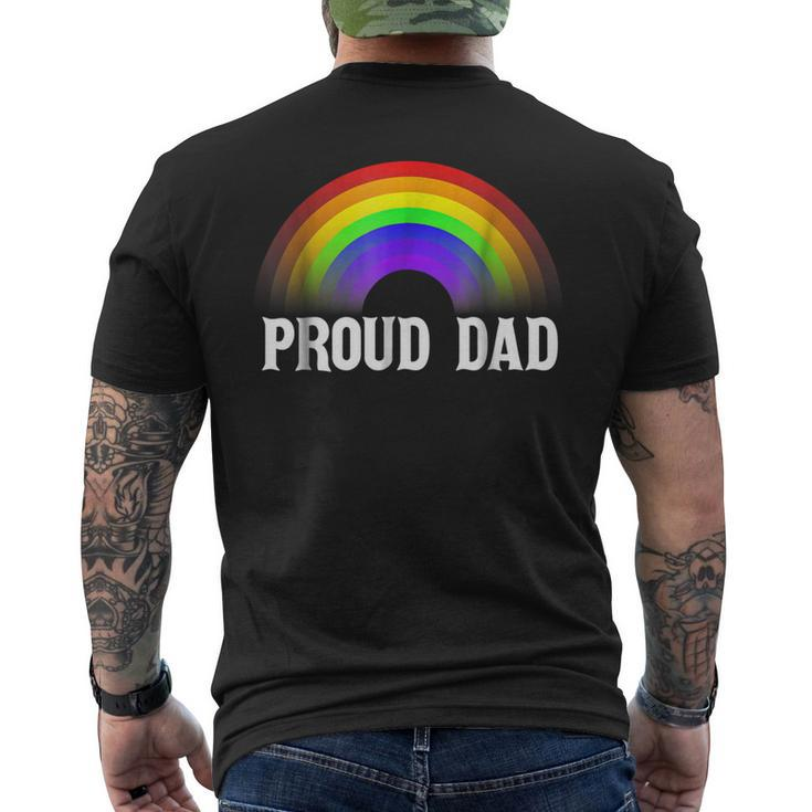 Dad Proud Dad Father Lgbtq Men's Back Print T-shirt