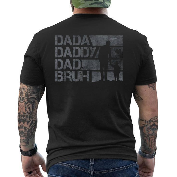 Dada Daddy Dad Bruh Fathers Day New Father Girl Men's Back Print T-shirt