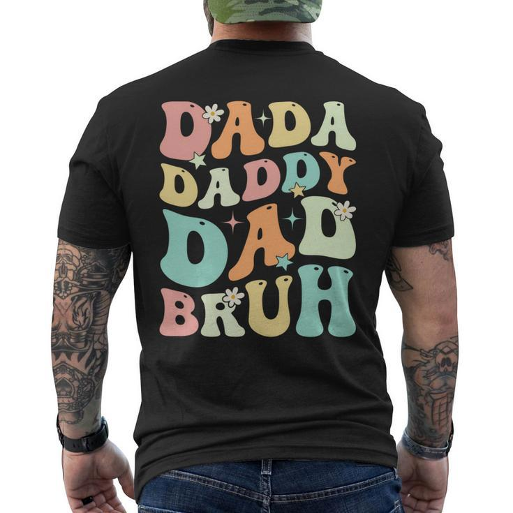 Dada Daddy Dad Bruh Groovy Fathers Day 2023 Men's Back Print T-shirt