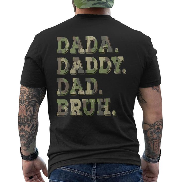 Dada Daddy Dad Bruh Idea Men Fathers Day Dad Men's Back Print T-shirt