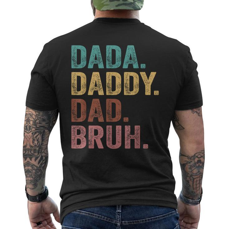 Dada Daddy Dad Bruh Vintage Fathers Day Men's Back Print T-shirt