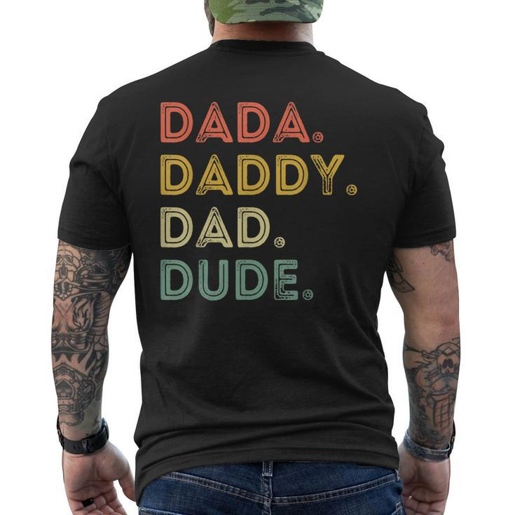 Dada Daddy Dad Dude Fathers Day Evolution Of Fatherhood Men's Back Print T-shirt
