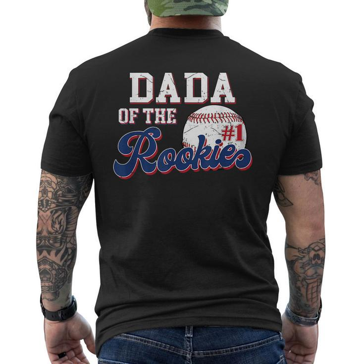Dada Of Rookie 1 Years Old Team 1St Birthday Baseball  Mens Back Print T-shirt