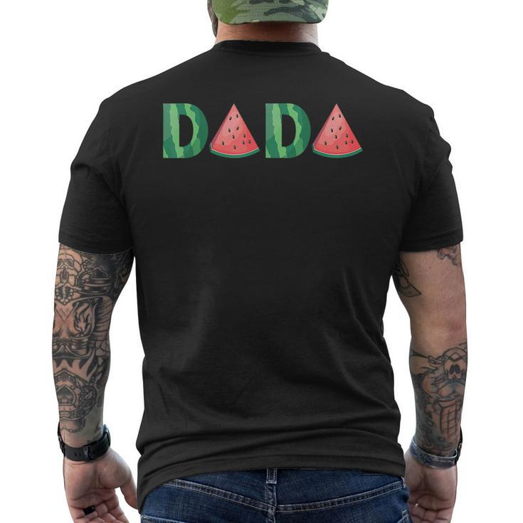 Dada Watermelon Funny Summer Fruit Gift Great Fathers Day  Mens Back Print T-shirt