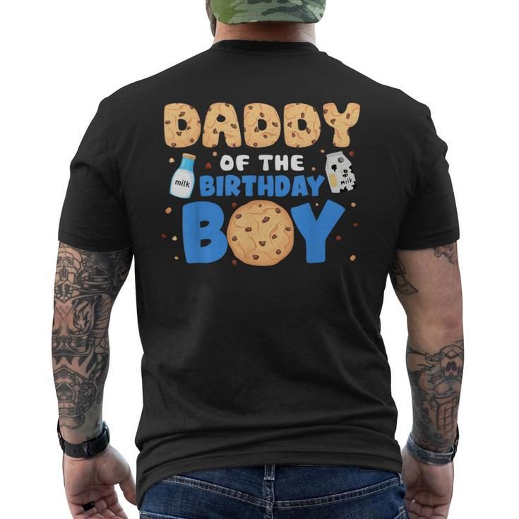 Daddy Of The Birthday Boy Milk And Cookies 1St Birthday Men's T-shirt Back Print