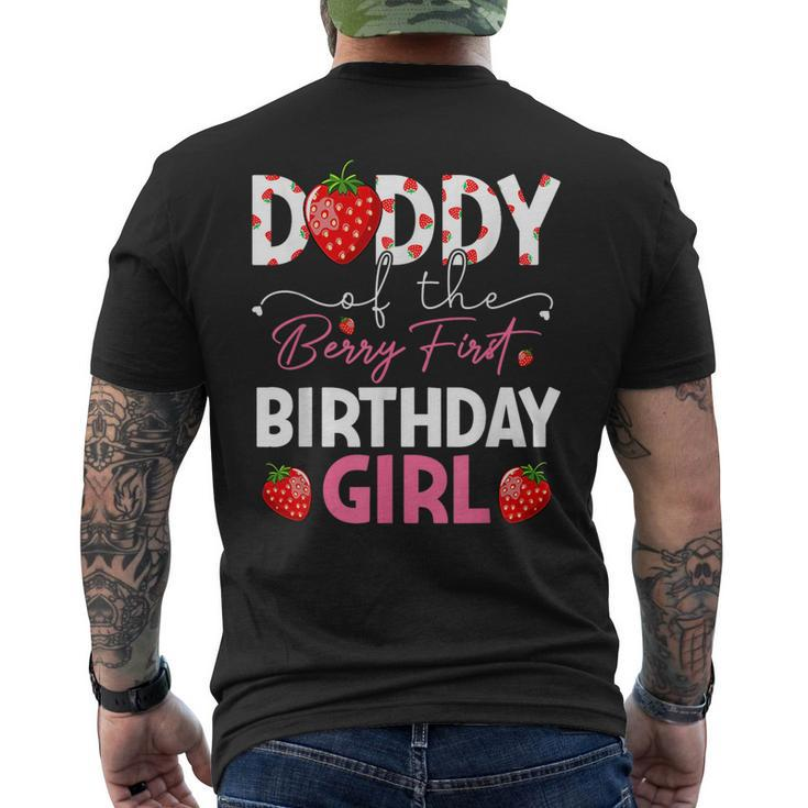 Daddy Of The Berry First Birthday Gifts Girl Strawberry  Mens Back Print T-shirt