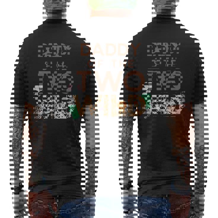 Daddy Of The Two Wild Animal Safari 2Nd Birthday Theme Mens Back Print T-shirt