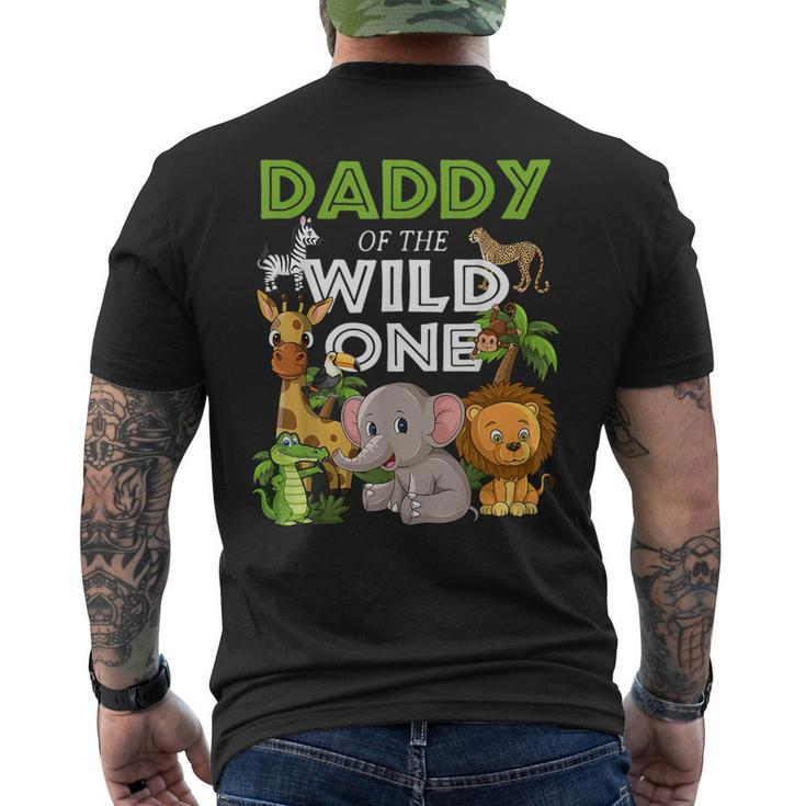 Daddy Of The Wild One Zoo Birthday Safari Jungle Animal Men's T-shirt Back Print